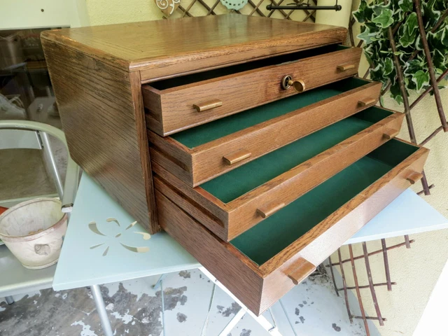 Coffret Bois Et Cuir Pour Ménagère 2 étages, Fin XIXème, Christofle, Occasion
