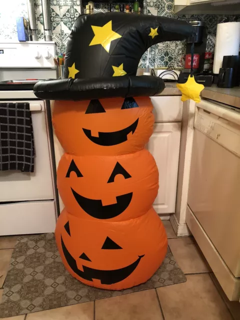 Halloween 50" Pumpkin Lantern Jack Inflatable Blow Up Outdoor Party Decorations