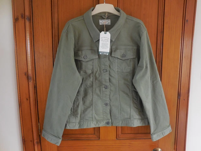 fat face tasha denim jacket pink