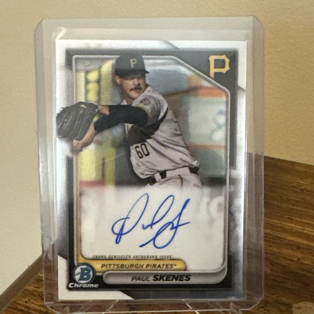 2024 BOWMAN CHROME Paul Skenes Auto 🔥On Card 🔥Pittsburgh Pirates CPAPS
