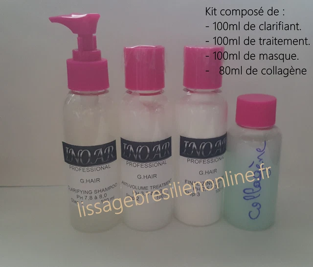 PROMO kit lissage brésilien INOAR GHAIR  kit 100mlx3 + soin collagène