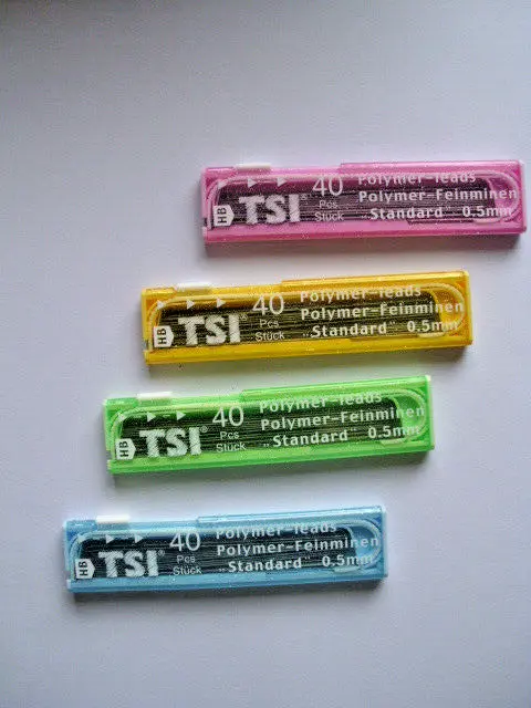 Bleistiftminen 0 5, HB, Polymer, 40 Stück, TSI, Neu & OVP