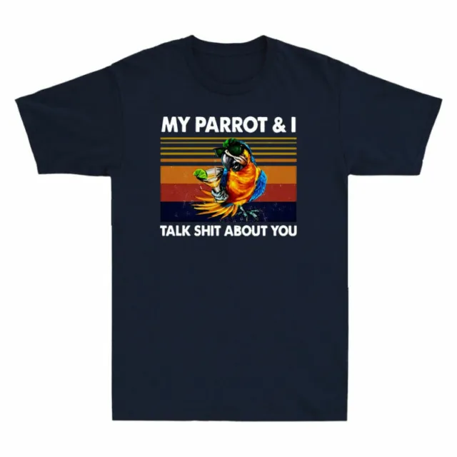 Funny Men's Vintage Tee You Parrot Sh*t Sleeve My Talk About I T-Shirt and Short