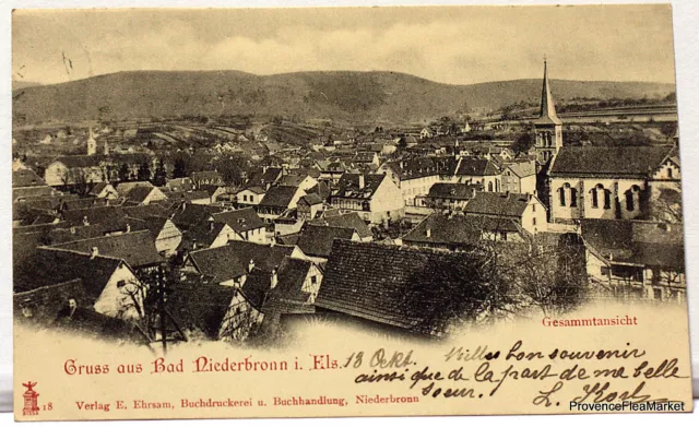 CPA POSTCARD  Precurseur GRUSS aus BAINS NIEDERBRONN  1902 voir scans 669