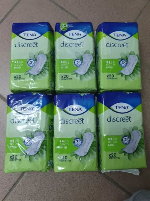 TENA  Discreet  120  serviettes mini