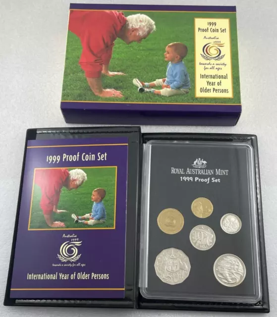 1999 Australian Ram Proof Coin Set - International Year Of Older Persons -