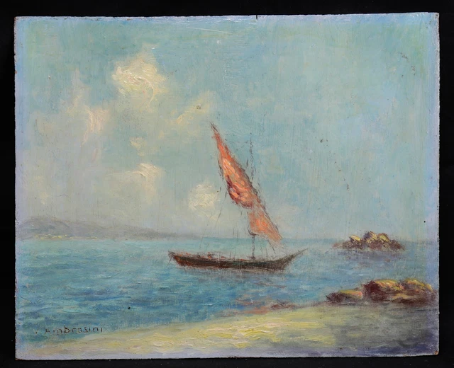 Vincent AMBROSINI (1905-1982) Voilier marine bateau navigation orientalisme mer