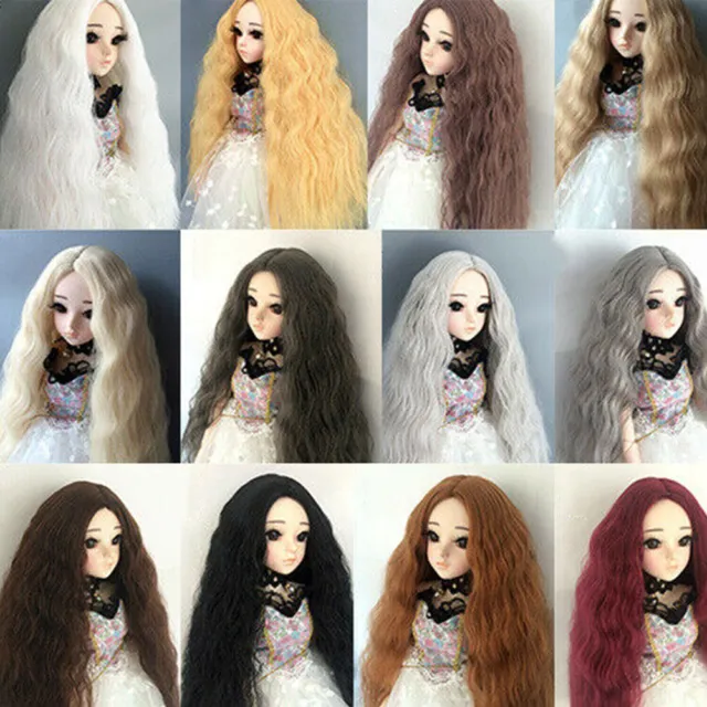 Doll Hair Wigs for 1/3 1/4 1/6 1/8 BJD Doll SD Dolls Changeable Long Curly Wigs