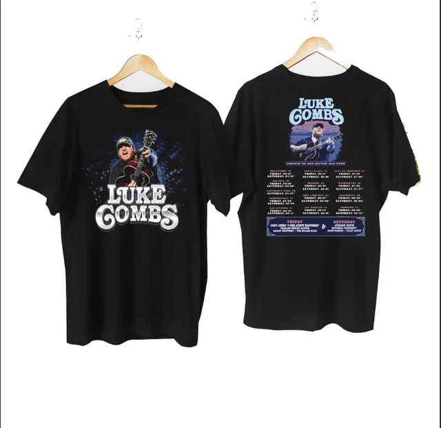 LUKE COMBS 2024 Tour Growing Up and Getting Old TShirt Gift Fans Music