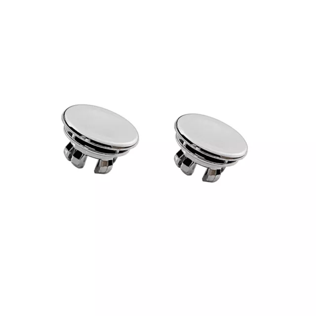 2X Round Overflow Cover Tidy Trim Chrome Bathroom Basin Sink Spare Replacemen XK
