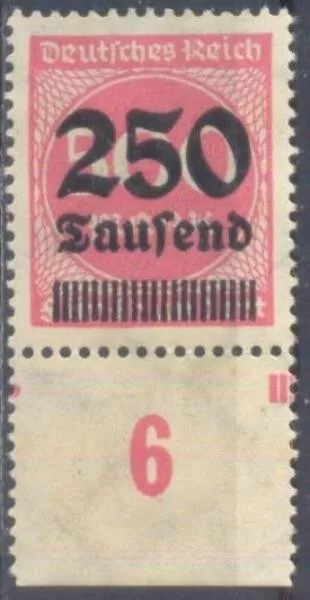 Dt.Reich Infla Mi-NR.-295 Jahrgang 1923 Unterrand  Postfrisch**(XD2505)