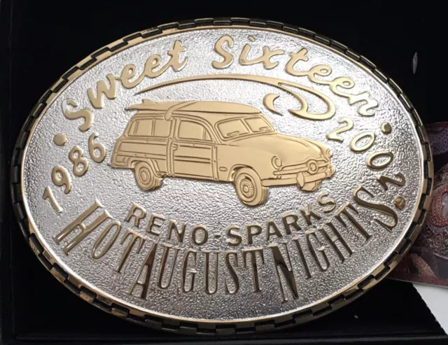 VIntage NOS 2002 Hot August Nights Sparks Reno NV Numbered Crumrine Belt Buckle