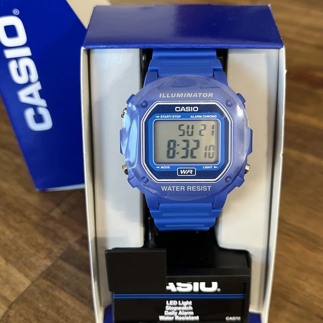 CASIO UNISEX BLUE Illuminator Digital Chronograph Watch - F108WH MSRP ...