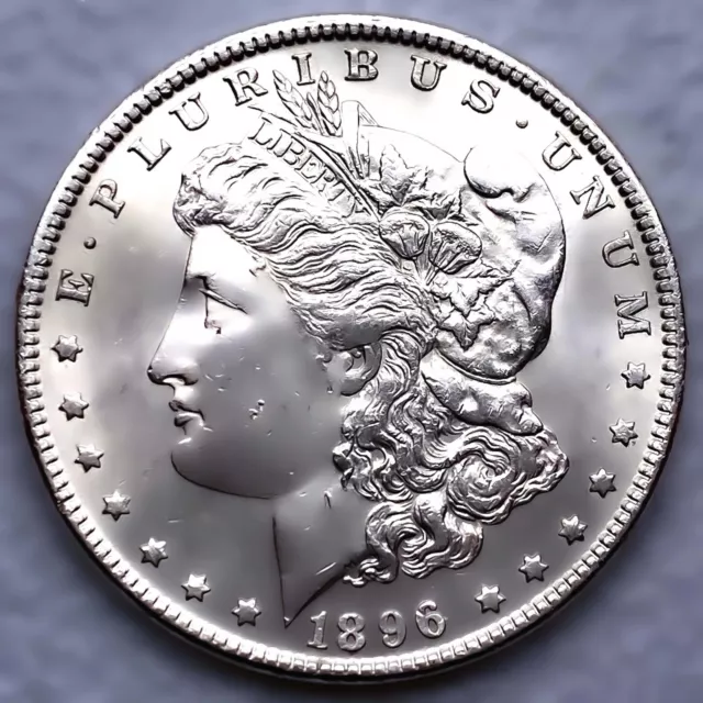 1896 Au/Unc Morgan Silver Dollar 90% $1 Coin Us #H42