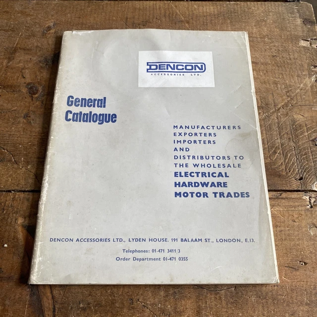VINTAGE DENCON ELECTRICAL hardware motor trades catalogue 1960’s £4.99