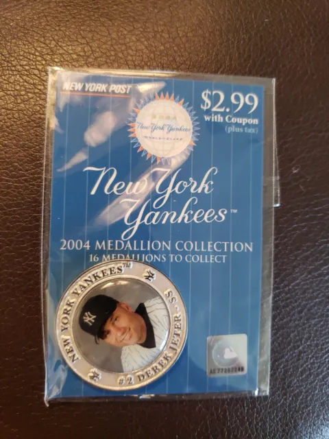 Derek Jeter New York Yankees 2004 Medallion Collection NY Post Promotion Coin