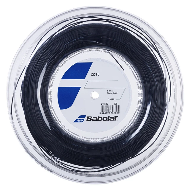 Babolat XCEL  16G 1.30mm (black) 660ft 200m Tennis String Reel