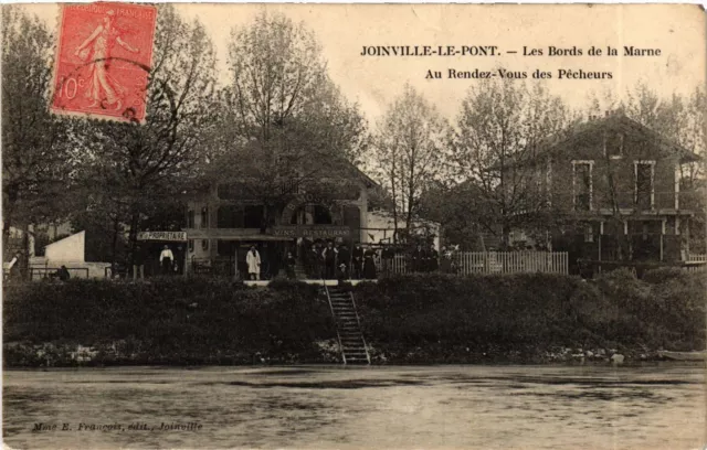 CPA JOINVILLE-le-PONT - Les Bords de la Marne - Au Rendez-Vous des.. (659575)