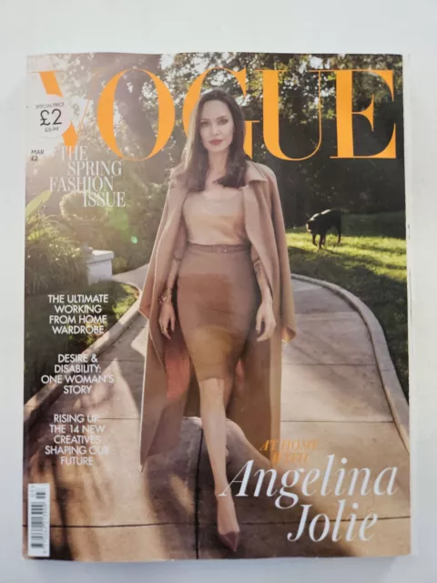 Magazine mode fashion VOGUE BRITISH march 2021 Angelina Jolie