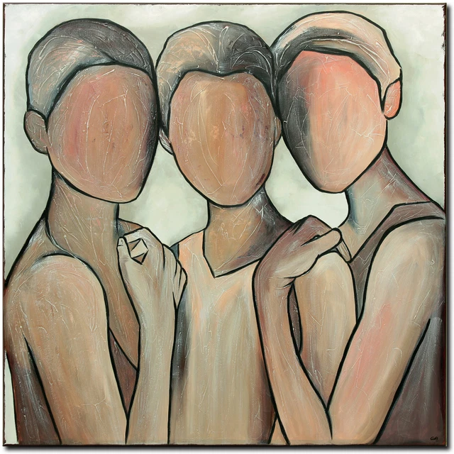 NOVAARTE pittura astratta arte acrilica quadro moderno ORIGINALE donna KICAT