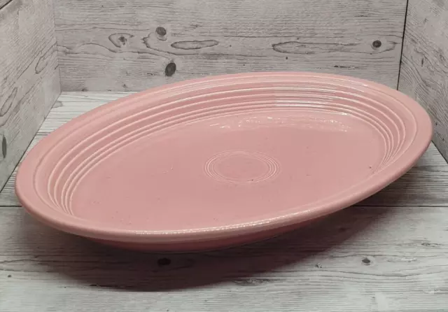 Pale pink large Fiestaware Homer Laughlin Oval Plate/Platter fiesta ware USA