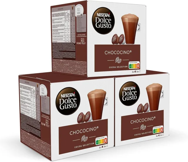 Nescafé Dolce Gusto Chococino Coffee Pods (Pack of 3, 48 Capsules)