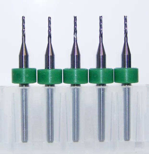 (5) 1.0mm (.0394")  CHIPBREAKER CARBIDE ROUTER BURRS FT KEMMER KTCMFBI039417502R