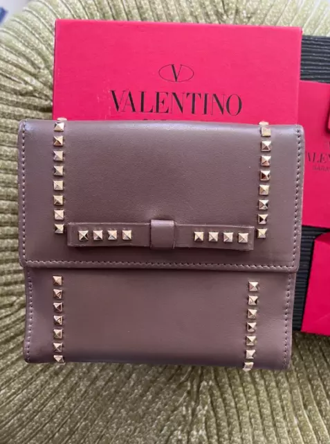 VALENTINO BIFOLD WALLET Leather Women's Pink Beige/010556 $245.00 ...
