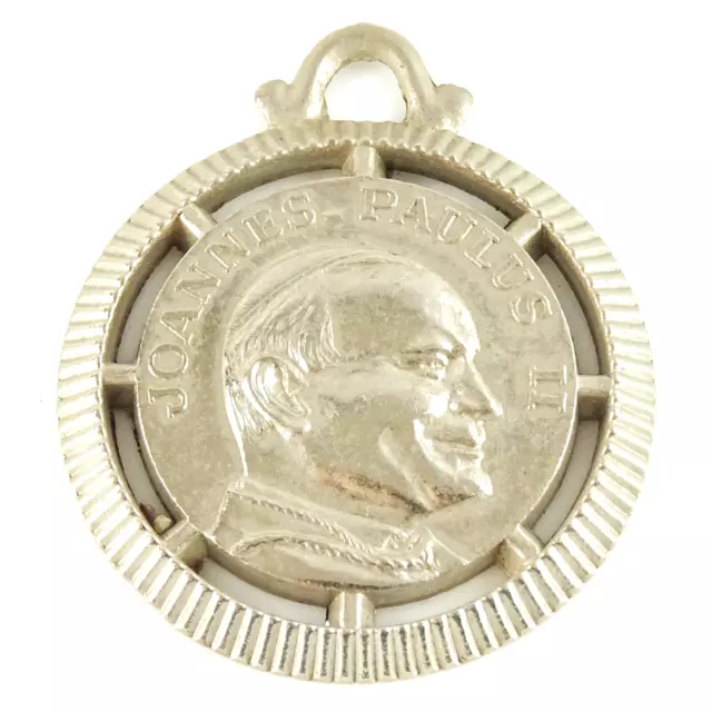 Pope John Paul II Large Medallion Medal Pendant Vintage Pape Jean Paul II