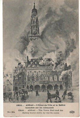 CPA-Arras (62 pas-de-Calais) - hotel de ville and belfry burned-written