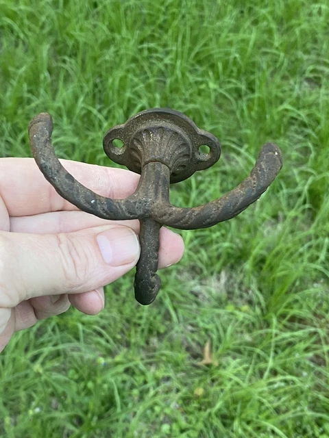 Antique Pullman Passenger Train Car Cast Iron Swivel Revolving Ceiling Coat Hook