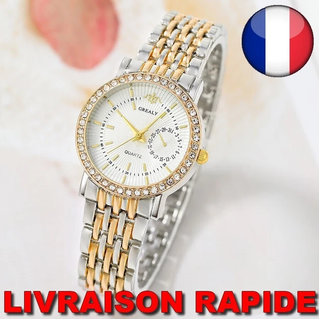Montre Femme Orlando Avec Strass Et Diamants - Bracelet Quartz - Idée Cadeau