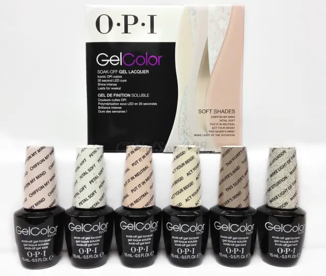 OPI Gelcolor Soak off- SOFT SHADES 2015- Pick Any Shade/Top/Base .5oz/15ml
