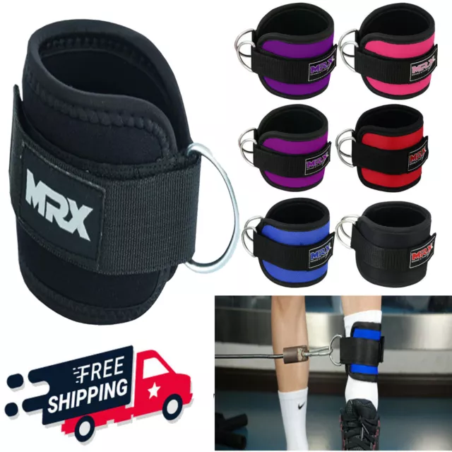 ANKLE D RING STRAPS Thigh Pulley Lifting Gym Workout Weight Training MRX Strap