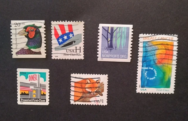 USA aus Jg. 1998/99 kleines Lot mit Rollen- u. Sondermarken gestempelt 2 Fotos!