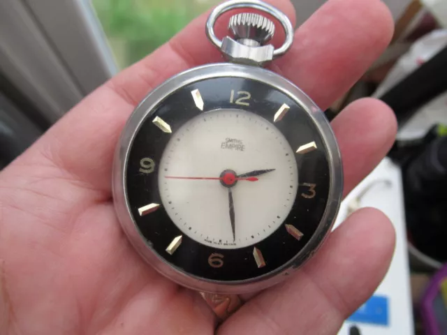 Smiths Empire Silver Tone Case Open Face Pocket Watch