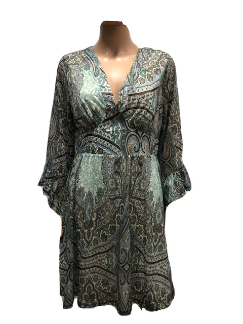 Robe Courte En Soie 100% Belair - Taille L - Motif Fleuri Multicolore - Neuve Avec étiquettes