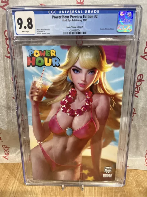 Shikarii Princess Peach Cosplay Rare Power Hour Preview Ed 2 A CGC 9.8 Ltd