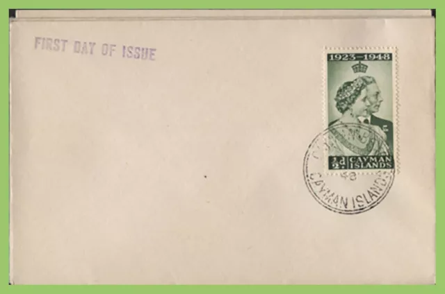 Cayman Islands 1948 KGVI ½d Silver Wedding on First Day Cover
