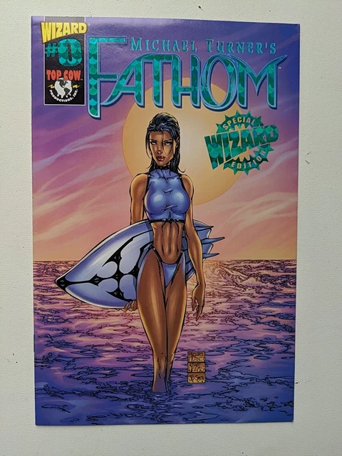 Fathom 0 Michael Turner UNREAD Foil Variant Special Edition Wizard Top Cow 1998
