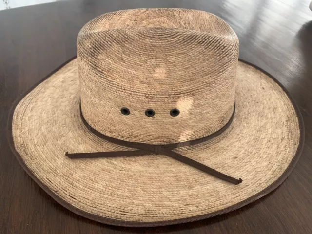 Atwood Marfa Low Crown Long Oval 4X Straw Cowboy Western Hat, Men's 6 7/8