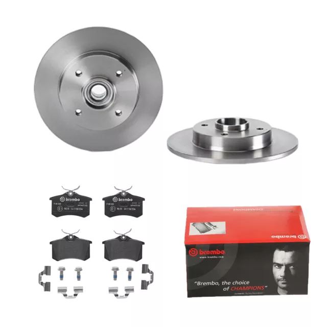 Brembo Bremsscheiben Ø249 + Bremsbeläge Hinten Für Peugeot 207 Citroën C3 C4 Ds3