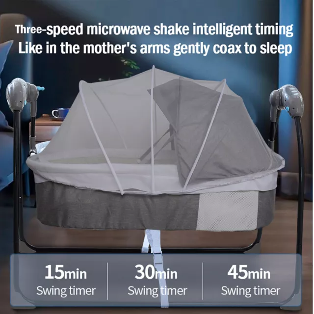 Elektrische Babywippe Automatische Babywiege Mit Timing+bluetooth Bis 18kg
