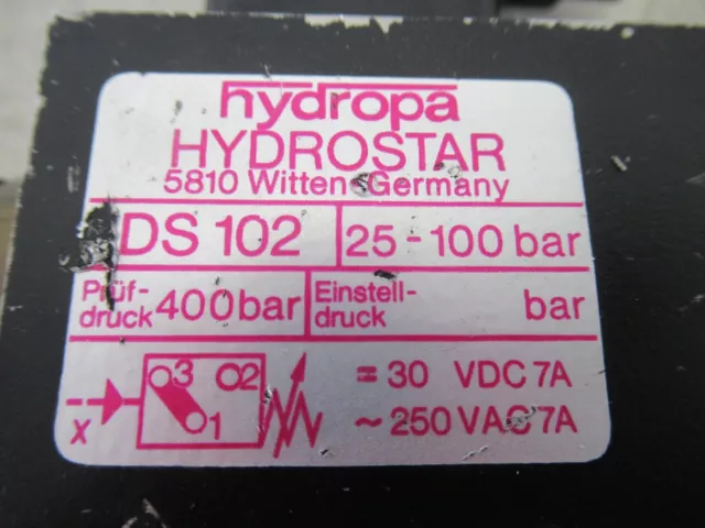 Hydropa Hydrostar DS102 Interrupteur à Pression 25-100 Espèces 3