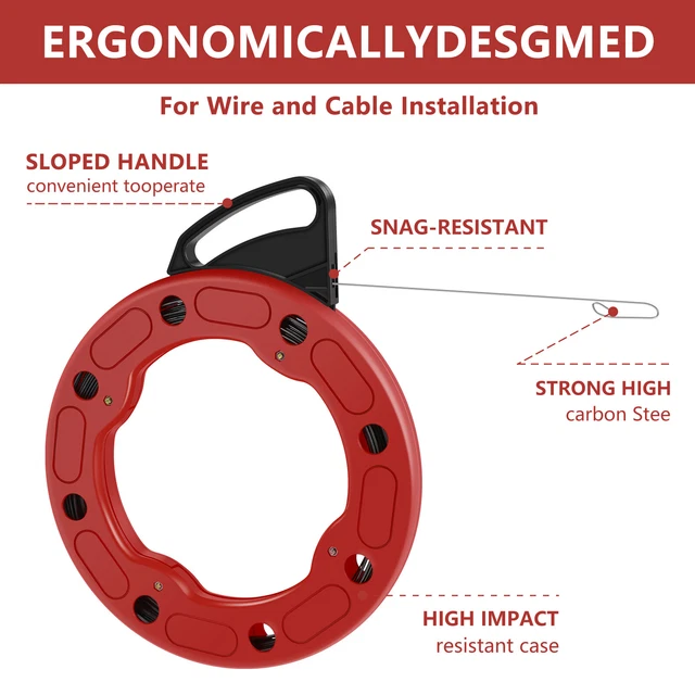 Snake Wire Puller Fish Tape Wire Puller Electrical Pulling Wire Cable Puller Electrical Wire - View #8