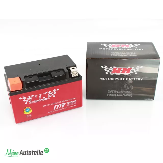 Batterie Gel YTZ10S 12V 8,6 Ah Motorroller WTZ10S