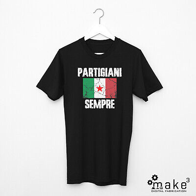T-shirt Partigiani Sempre (resistenza bella ciao tshirt maglia cotone)