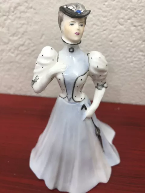 Coalport Elaine Figurine 3/85 England Bone China 5.25" 1890's Fashion Rare HTF 2