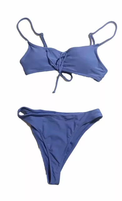 Tilly’s Full Tilt 2 Piece Blue Swim Bikini Swimsuit Women’s Size S