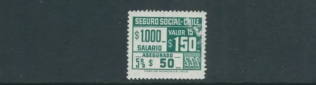 Chile Circa (?) Umsatz,Social Sicherheit Briefmarke MNH A Little Suffed Bei Oben